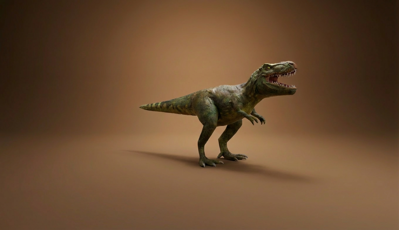 3D Tyrannosaurus from Dinosaurs Are Back, ready to stand in your room in augmented reality